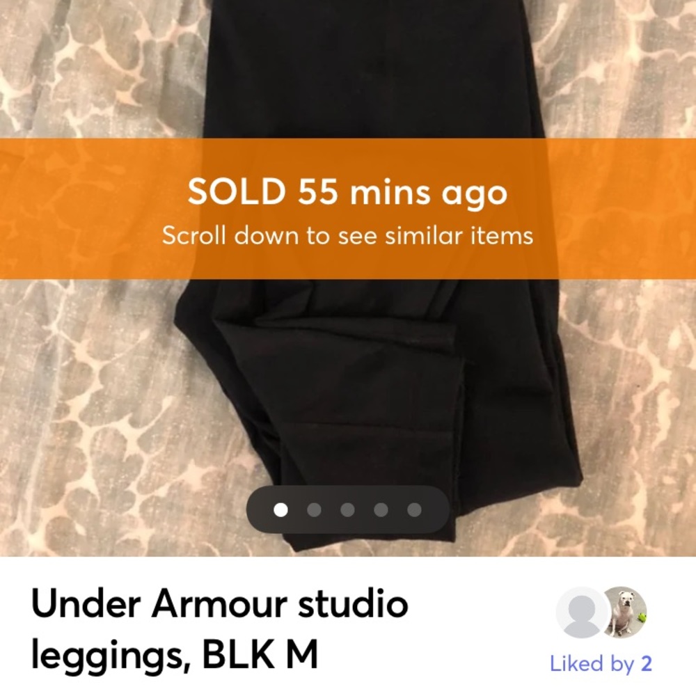 Under Armour Black studio leggings , size medium